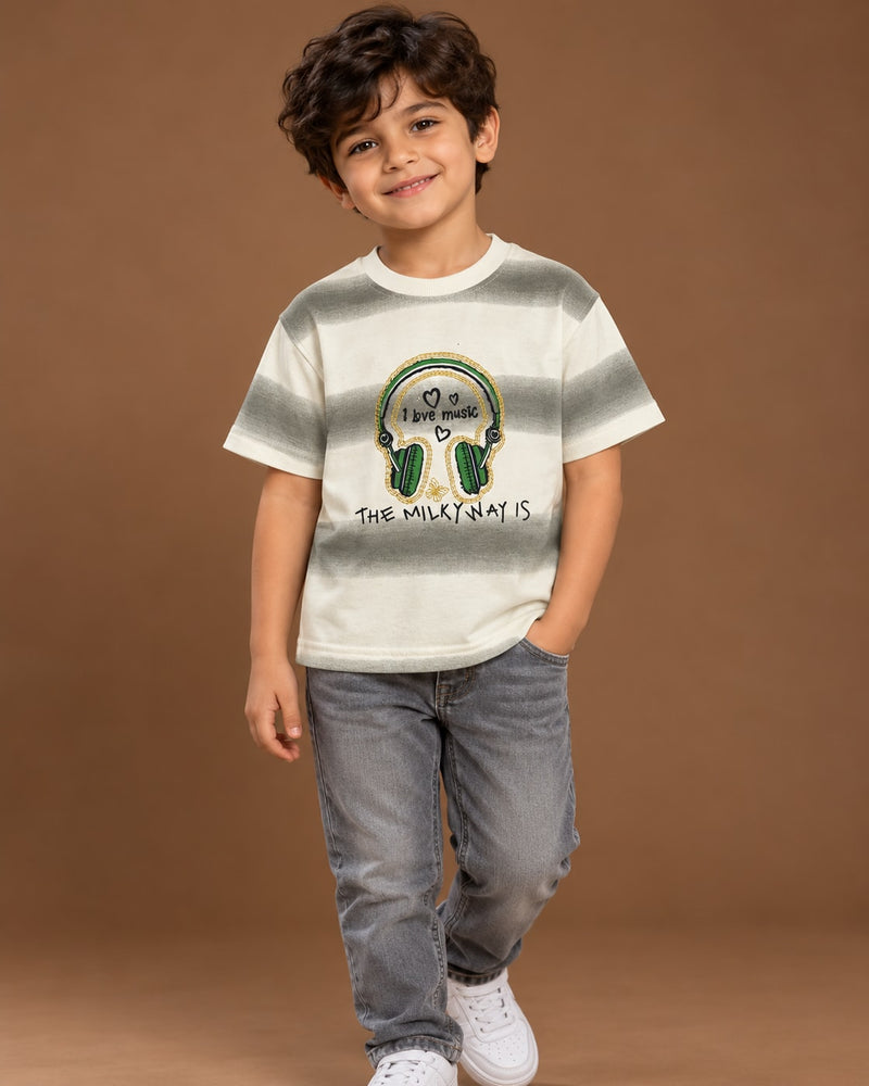 Kids’ Music Stripe Graphic T-Shirt