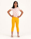 Girls’ Yellow Capri Leggings