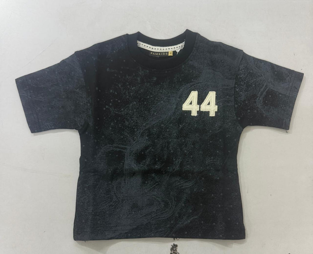 Black Kids’ 44 Washed Graphic T-Shirt, supplied product reference. T-shirt only.