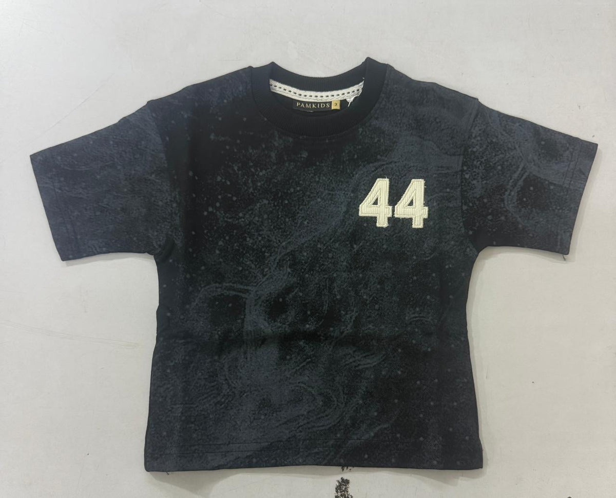 Black Kids’ 44 Washed Graphic T-Shirt, supplied product reference. T-shirt only.