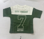 Green Kids’ City Current Seven T-Shirt, supplied back view.