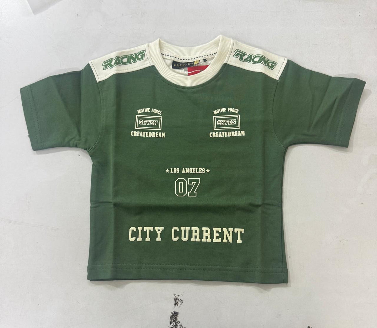 Green Kids’ City Current Seven T-Shirt, supplied product reference. T-shirt only.
