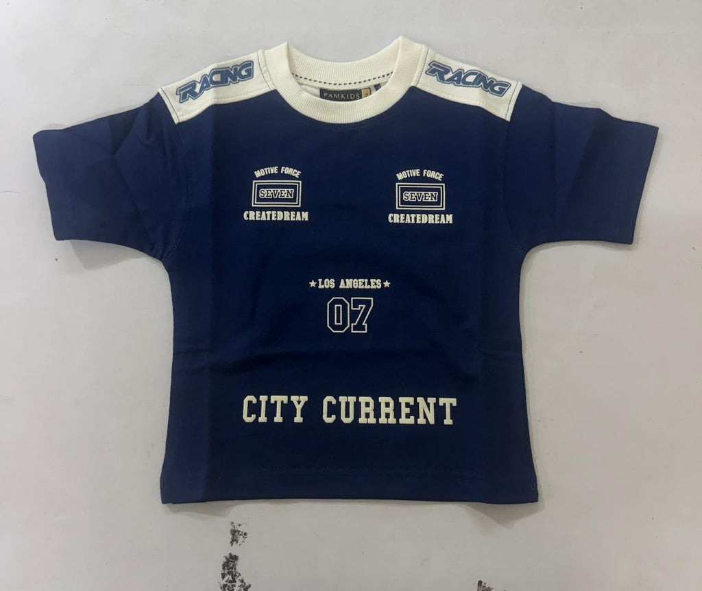 Navy Kids’ City Current Seven T-Shirt, supplied product reference. T-shirt only.