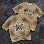 Beige Kids’ Flindall’s Star Graphic T-Shirt, supplied product reference. T-shirt only.