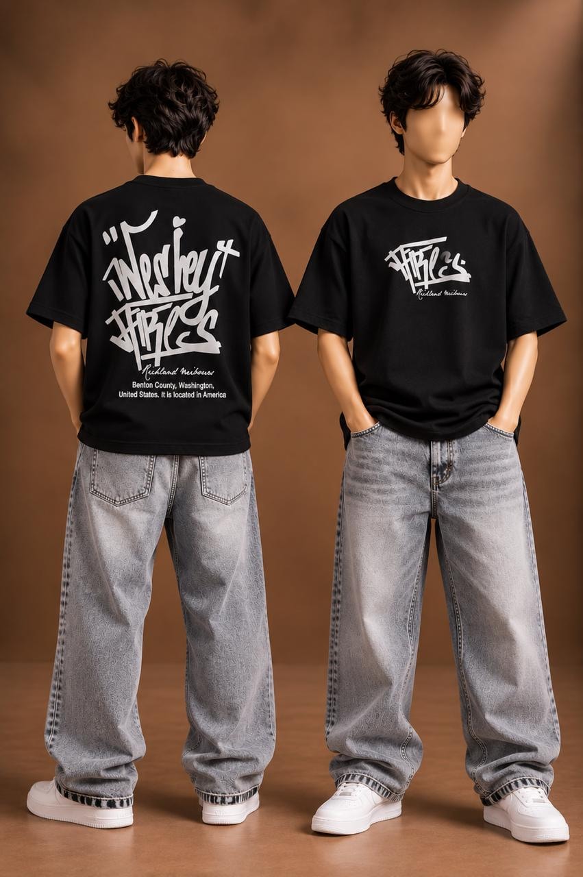 Black Kids’ Richley Graffiti T-Shirt, supplied product reference. T-shirt only.