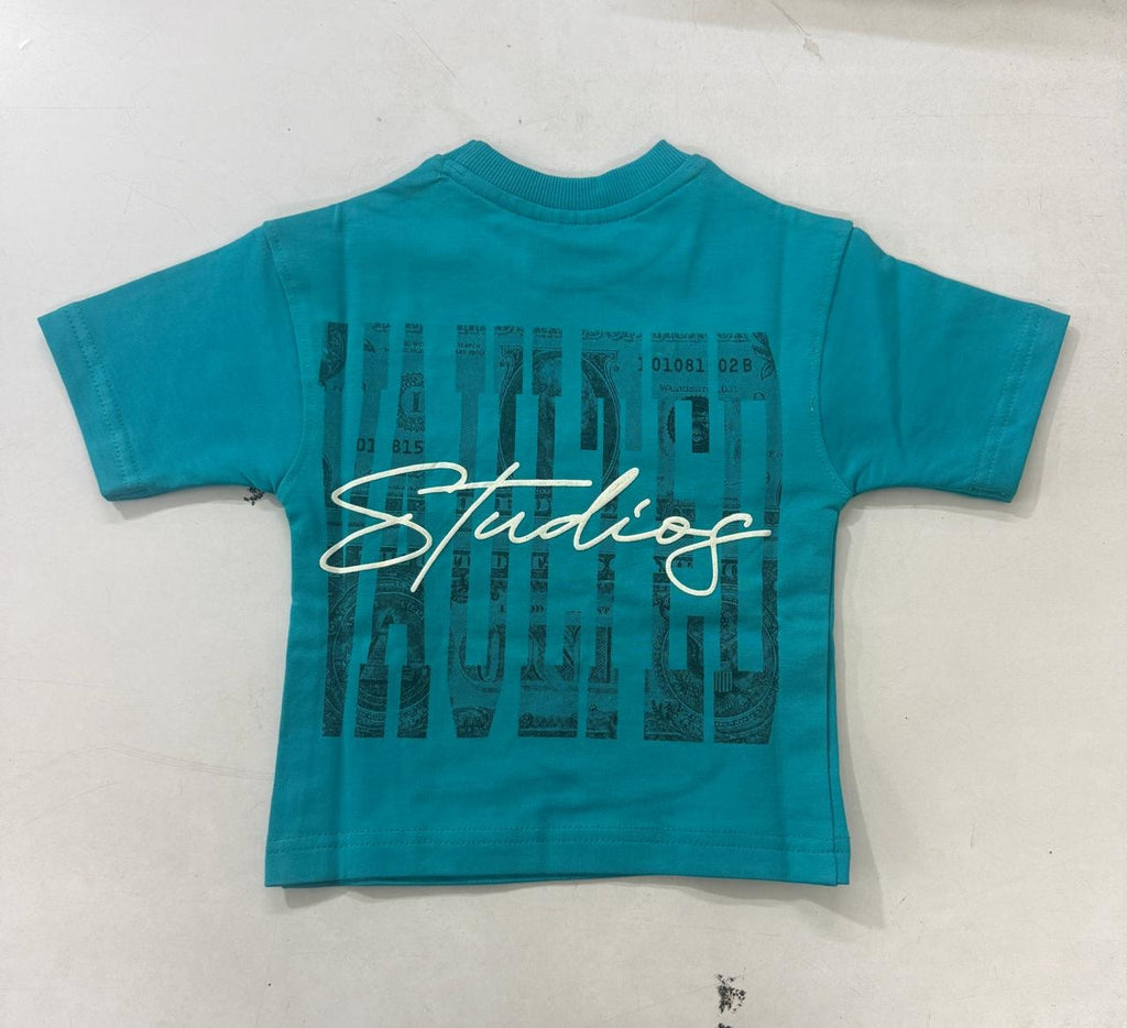 Teal Kids’ Studios Graphic T-Shirt, supplied back view.